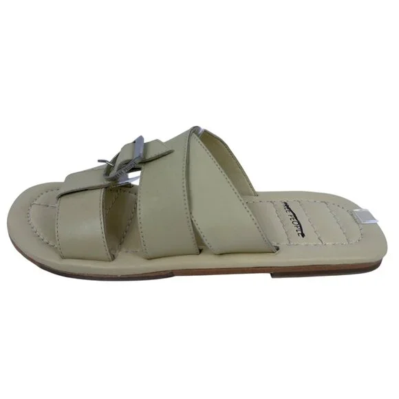 Free People Women's Sloan Buckle Open Toe Leather Sandals Buttermilk Size 8 - Picture 3 of 10